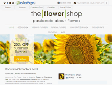 Tablet Screenshot of florists-chandlers-ford.com